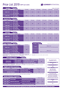 English school london Price List